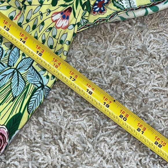 Alice + Olivia Hadley Floral Mini Fit & Flare Dress V-Neck Flutter Sleeve Size 1 - Picture 8 of 15